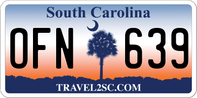 SC license plate OFN639