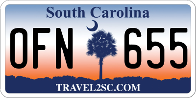 SC license plate OFN655