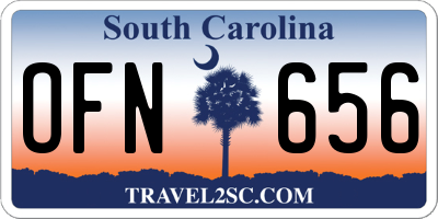 SC license plate OFN656