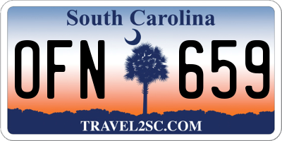 SC license plate OFN659
