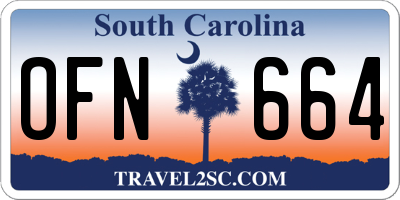 SC license plate OFN664