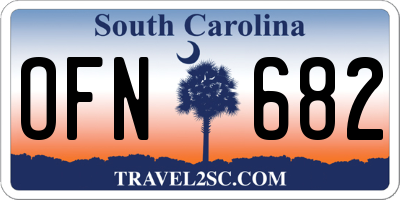 SC license plate OFN682