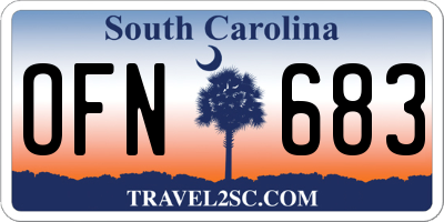 SC license plate OFN683
