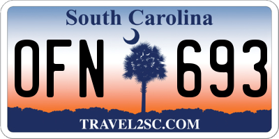 SC license plate OFN693