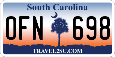 SC license plate OFN698
