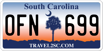 SC license plate OFN699