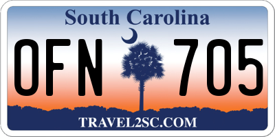 SC license plate OFN705