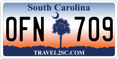 SC license plate OFN709