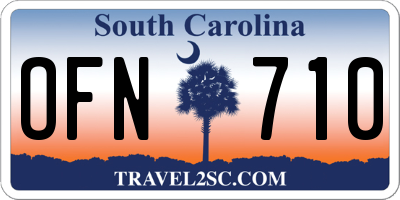 SC license plate OFN710