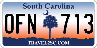 SC license plate OFN713