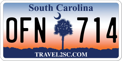 SC license plate OFN714