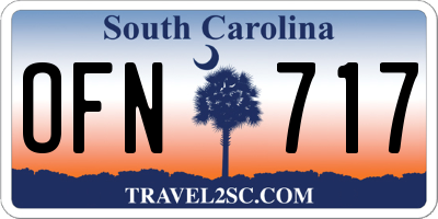 SC license plate OFN717