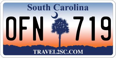 SC license plate OFN719