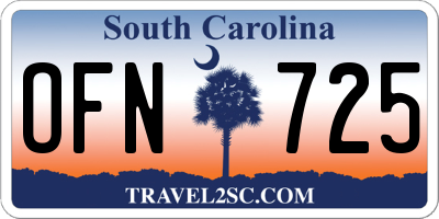 SC license plate OFN725