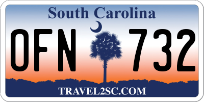 SC license plate OFN732