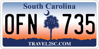SC license plate OFN735