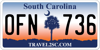 SC license plate OFN736
