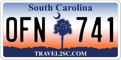 SC license plate OFN741