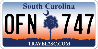SC license plate OFN747
