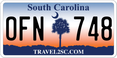 SC license plate OFN748