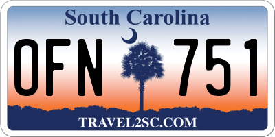 SC license plate OFN751
