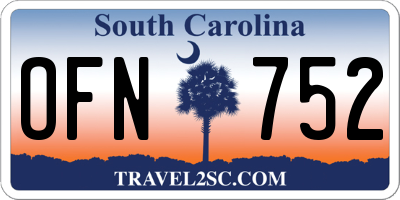 SC license plate OFN752
