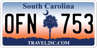 SC license plate OFN753