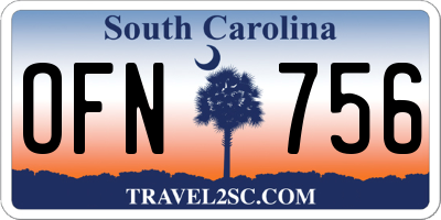 SC license plate OFN756