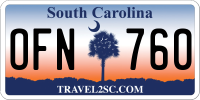 SC license plate OFN760