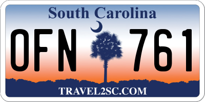 SC license plate OFN761