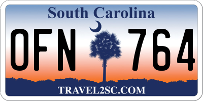 SC license plate OFN764