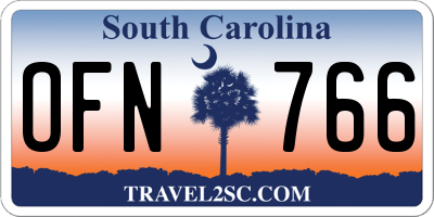 SC license plate OFN766