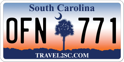 SC license plate OFN771