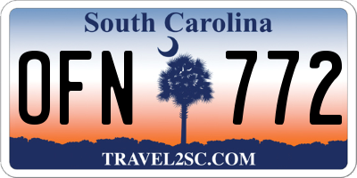 SC license plate OFN772