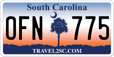 SC license plate OFN775