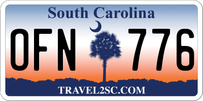 SC license plate OFN776