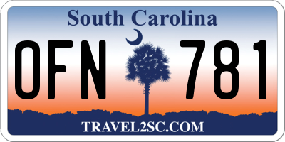 SC license plate OFN781