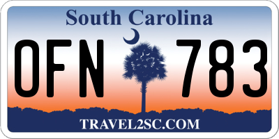 SC license plate OFN783