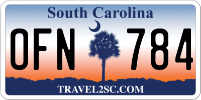 SC license plate OFN784