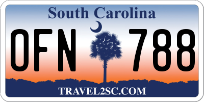 SC license plate OFN788