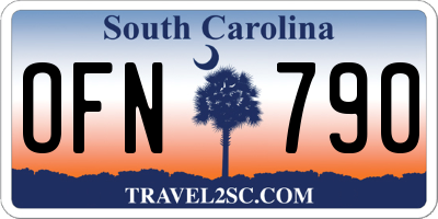 SC license plate OFN790
