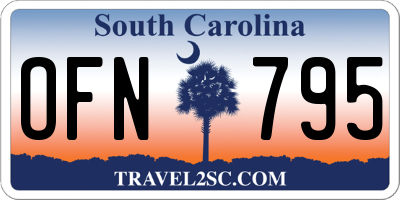 SC license plate OFN795