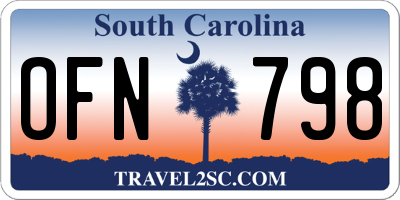 SC license plate OFN798