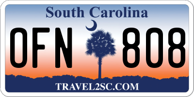 SC license plate OFN808