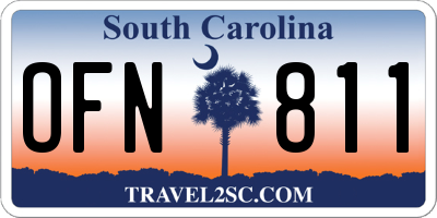 SC license plate OFN811