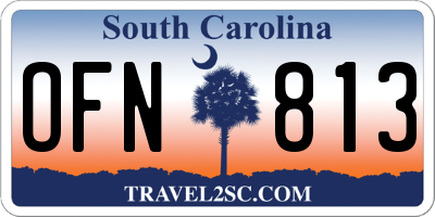SC license plate OFN813