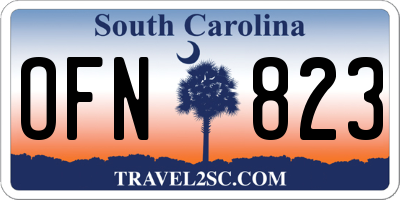 SC license plate OFN823