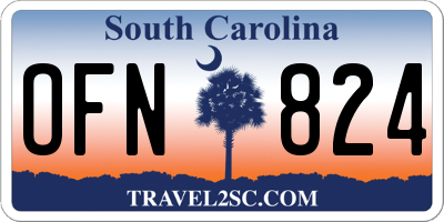 SC license plate OFN824