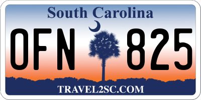 SC license plate OFN825