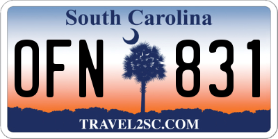 SC license plate OFN831